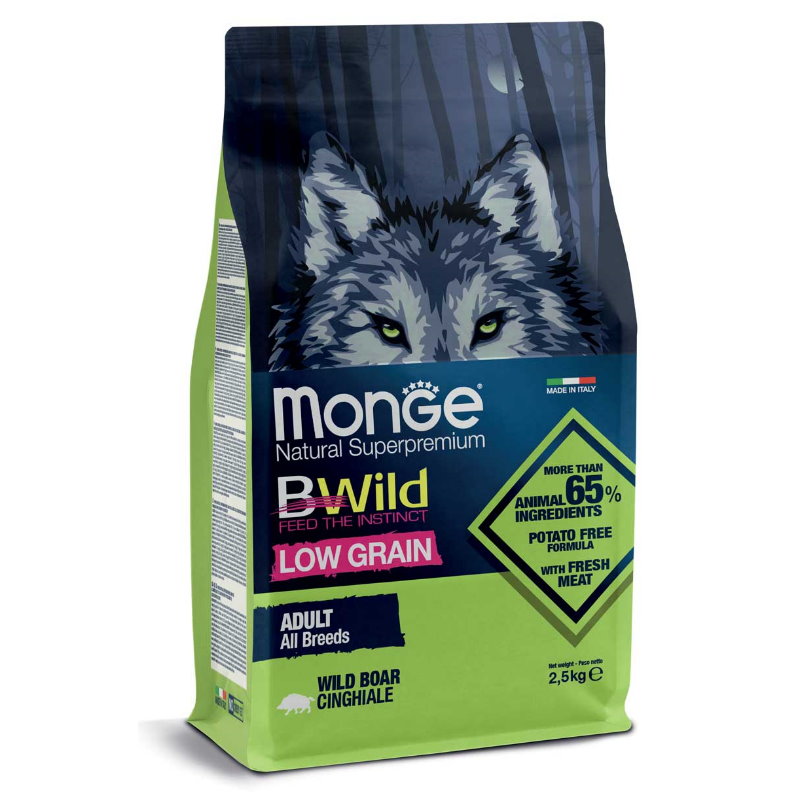 BWILD 低穀物成犬野豬肉配方