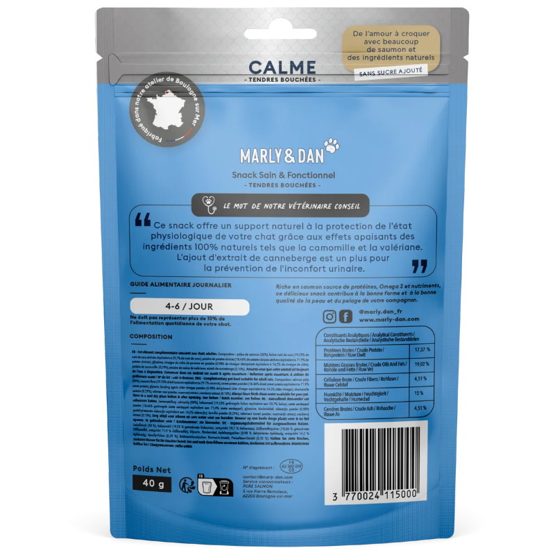 三文魚肉條貓小食 - 情緒尿道穩定配方